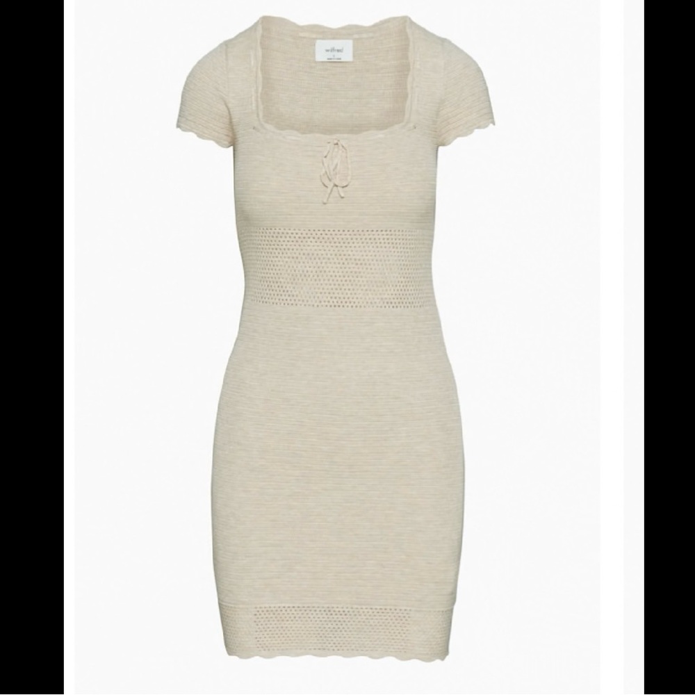 ARITZIA Women’s Reception Dress, Knit Short Sleeve Dress, Size Small
